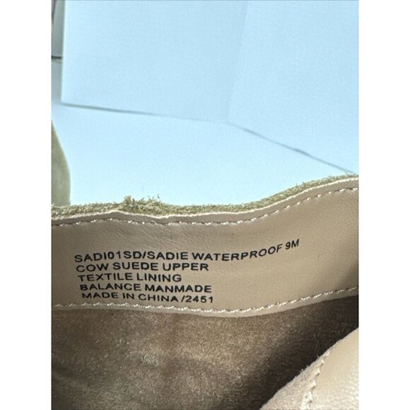 Blondo NWOB Sadie Waterproof Boot 9M Tan Suede Upper - Picture 3 of 14